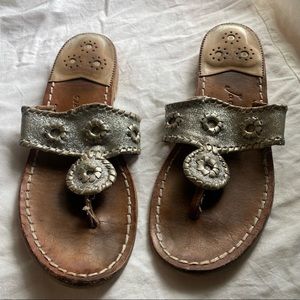 Jack Rogers Silver Sparkle Sandals